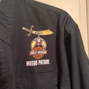 Harley Davidson Motor Patrol Button-Up